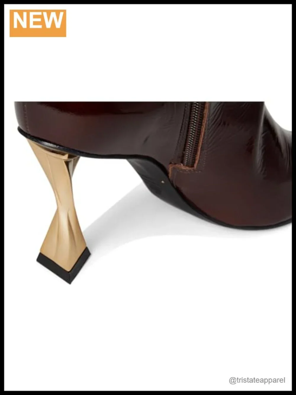 Women's Patent Leather Stiletto Ankle Bootie Zip Closure Pointed Toe